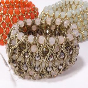 Ann Taylor Roxanne Assoulin Breast Cancer Awareness Sparkle Bracelet Set of 3